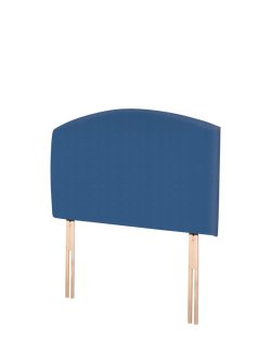 John Lewis Hazel Upholstered Headboard, Single - view 2, Brushedweave Denim