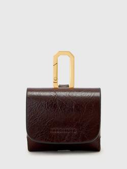 AllSaints Leather Airpod Case, Cognac Brown, Cognac Brown