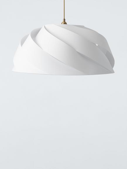 John Lewis Ginger Pendant Ceiling Light, White - view 2, White