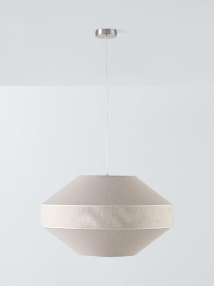 John Lewis Mia Large Pendant Ceiling Light, Cream - view 2, Cream