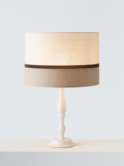John Lewis Noa Drum Lampshade, Cream And Blue