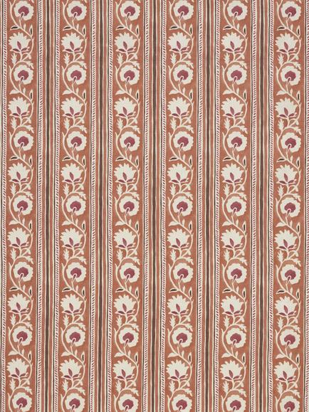 John Lewis Beckford Floral Made to Measure Curtains or Roman Blind, Cinnamon, Cinnamon
