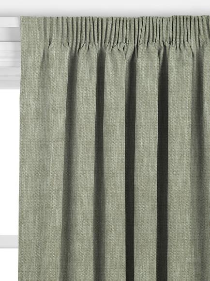 John Lewis Camille Weave Made to Measure Curtains or Roman Blind, Dark Avocado - view 2, Dark Avacado