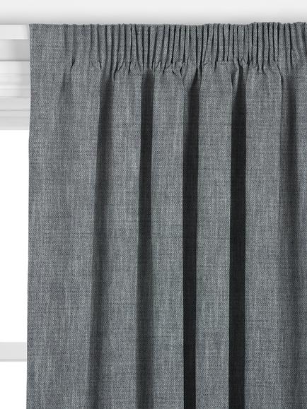 John Lewis Camille Weave Made to Measure Curtains or Roman Blind, Navy - view 2, Navy