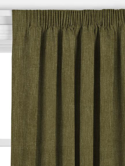 John Lewis Chenille Twill Made to Measure Curtains or Roman Blind, Dark Khaki - view 2, Dark Khaki