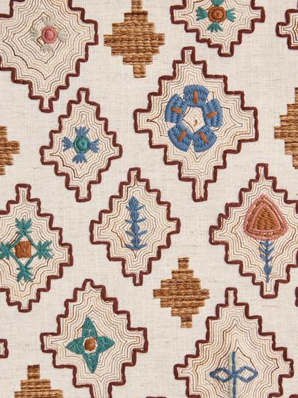 John Lewis Chika Embroidery Made to Measure Curtains or Roman Blind, Multi, Multi