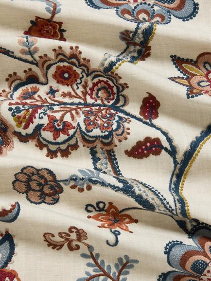 John Lewis Amira Embroidered Furnishing Fabric, Multi - view 2, Multi