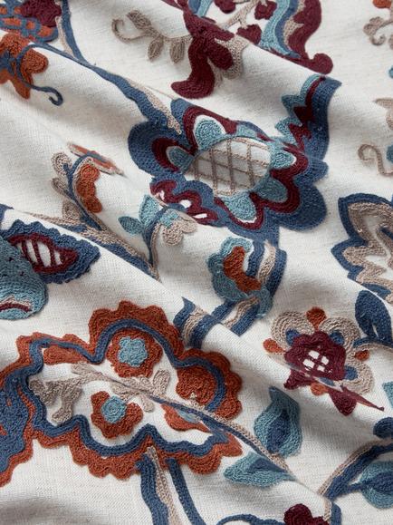 John Lewis Inaya Crewel Embroidered Furnishing Fabric, Multi - view 2, Multi