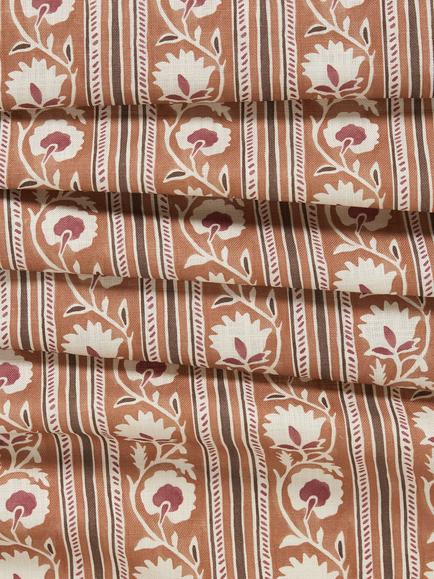 John Lewis Beckford Floral Furnishing Fabric - view 2, Cinnamon