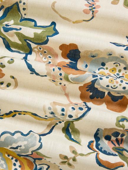 John Lewis Taruni Floral Furnishing Fabric, Sienna - view 2, Sienna