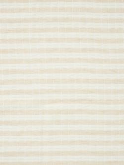 John Lewis Rutig Check Voile Fabric, Natural, Natural