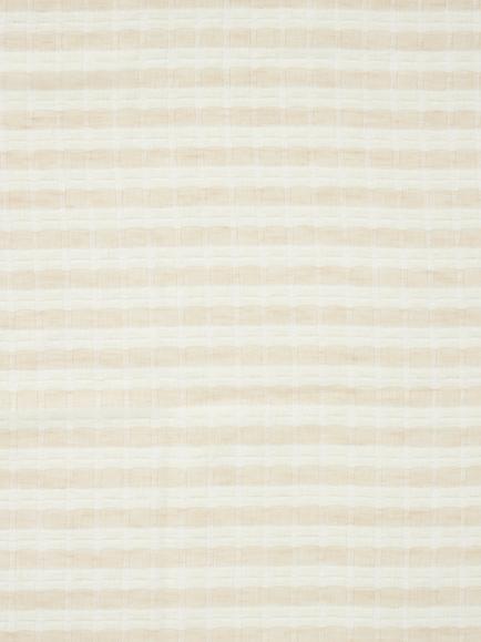 John Lewis Rutig Check Voile Fabric, Natural, Natural