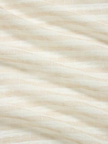 John Lewis Rutig Check Voile Fabric, Natural - view 2, Natural