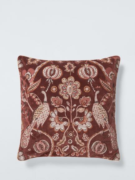 John Lewis Ketaki Cushion, Umber, Burnt Umber