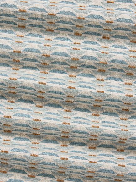 John Lewis Modell Weave Furnishing Fabric - view 2, Blue