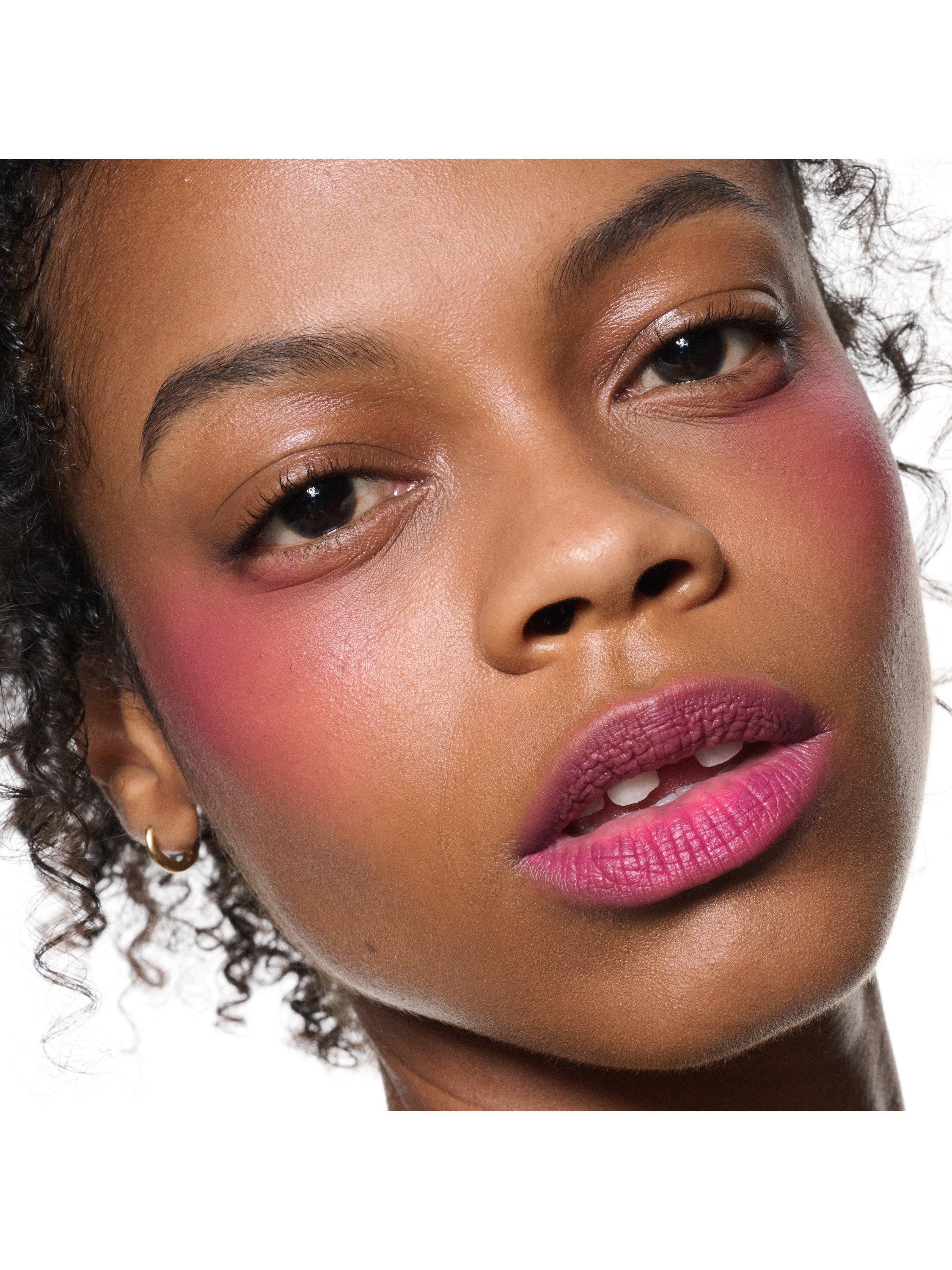 Product image 4 of 6, which shows MAC Powder Kiss Lip + Cheek Mousse, Billion $ Smile