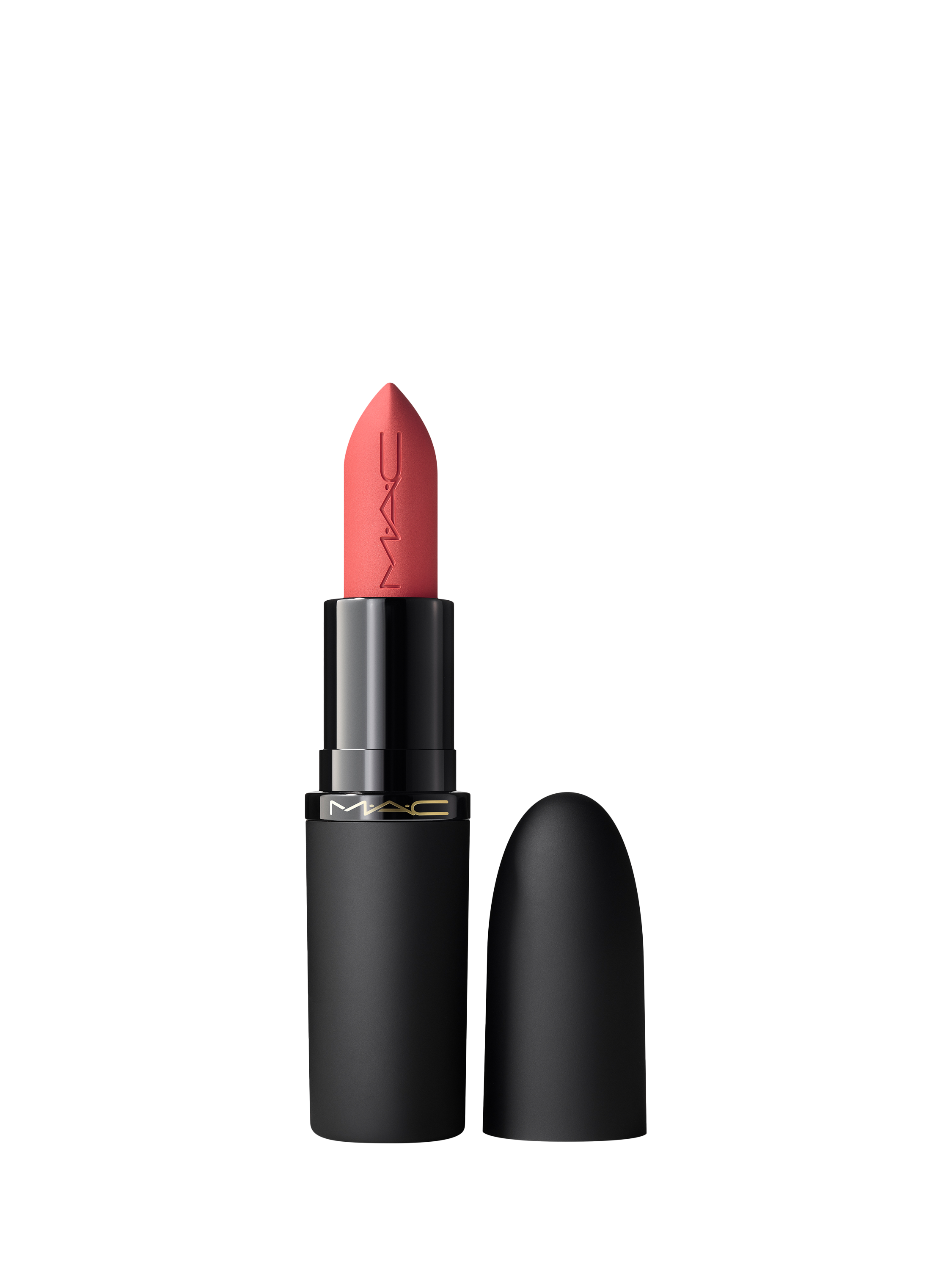 Product image 1 of 6, which shows MAC Powder Kiss Lipstick, A Little Tamed