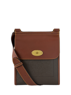 Mulberry Antony Scotchgrain Satchel Bag, Mole/Cognac, Mole/Cognac