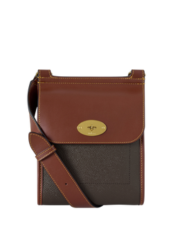 Mulberry Small Antony Scotchgrain Messenger Bag, Mole/Cognac, Mole/Cognac