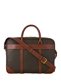 Mulberry Scotchgrain Heritage Briefcase - view 2, Mole/Cognac