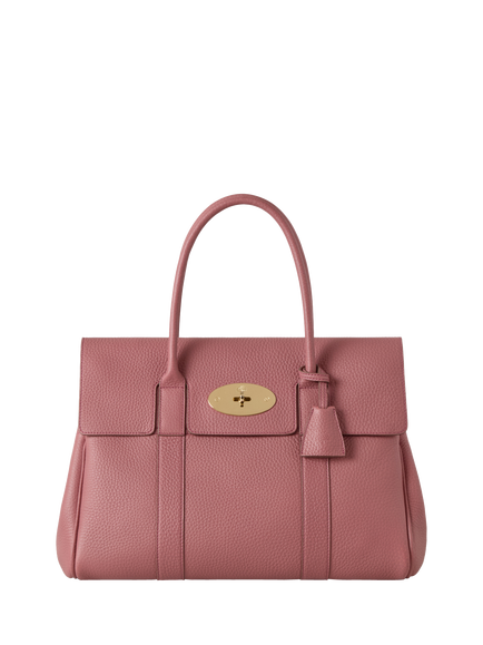 Mulberry Bayswater Heavy Grain Leather Grab Bag, Pink Scrumpy, Pink Scrumpy