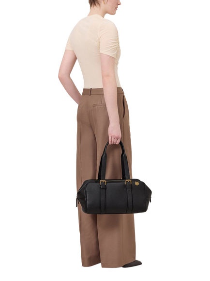 Mulberry Boston Leather Grab Bag, Black - view 2, Black