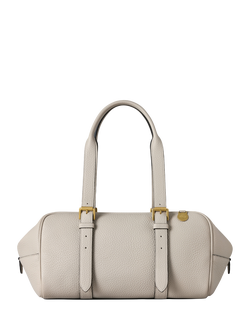 Mulberry Boston Heavy Grain Leather Holdall Bag, Chalk, Chalk