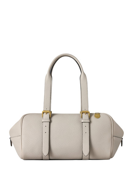 Mulberry Boston Heavy Grain Leather Holdall Bag, Chalk, Chalk