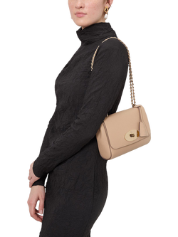 Mulberry Lily Classic Grain Leather Shoulder Bag - view 2, Crumpet