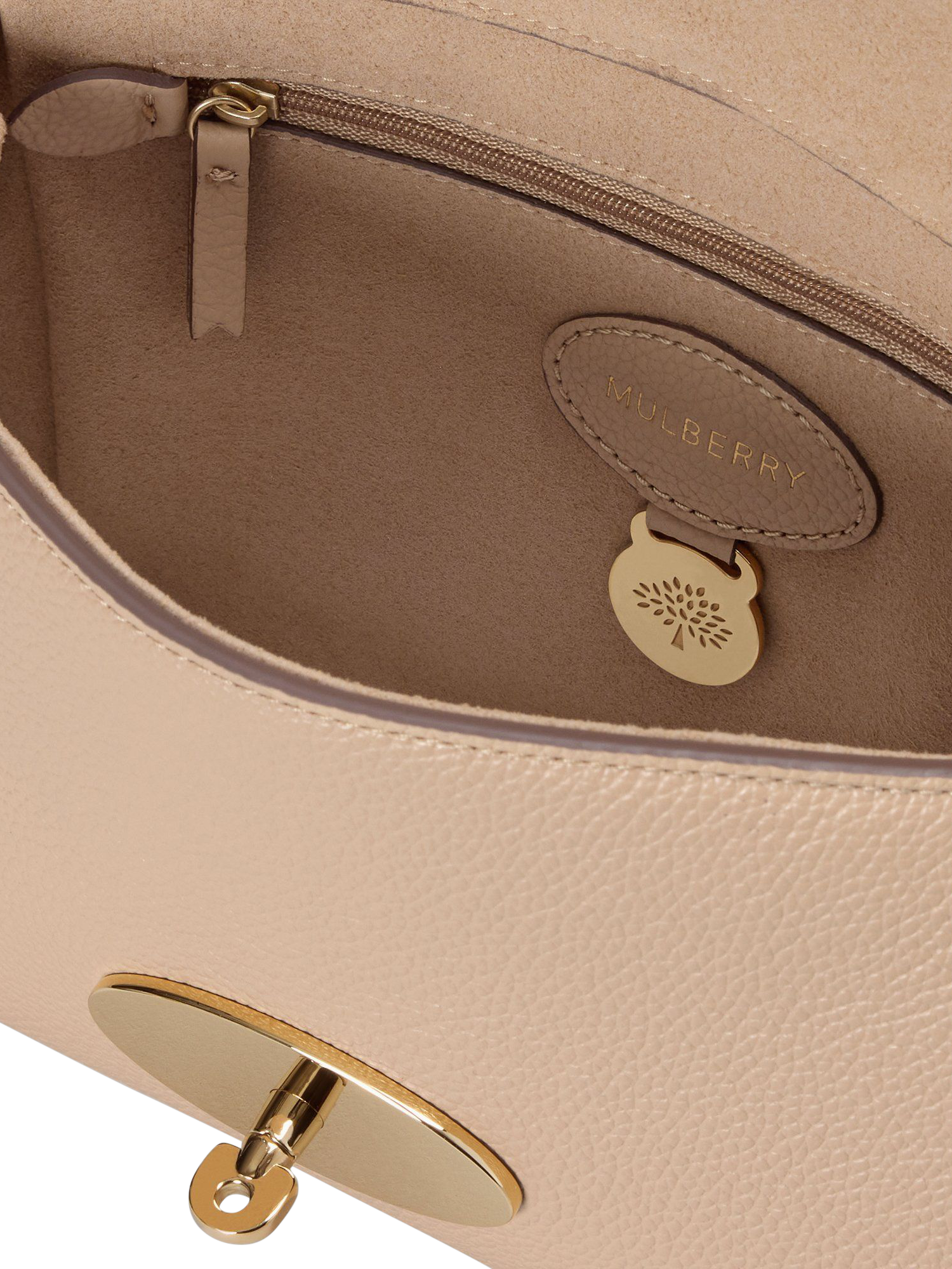 Product image 4 of 5, which shows Mulberry Lily Classic Grain Leather Shoulder Bag, Crumpet