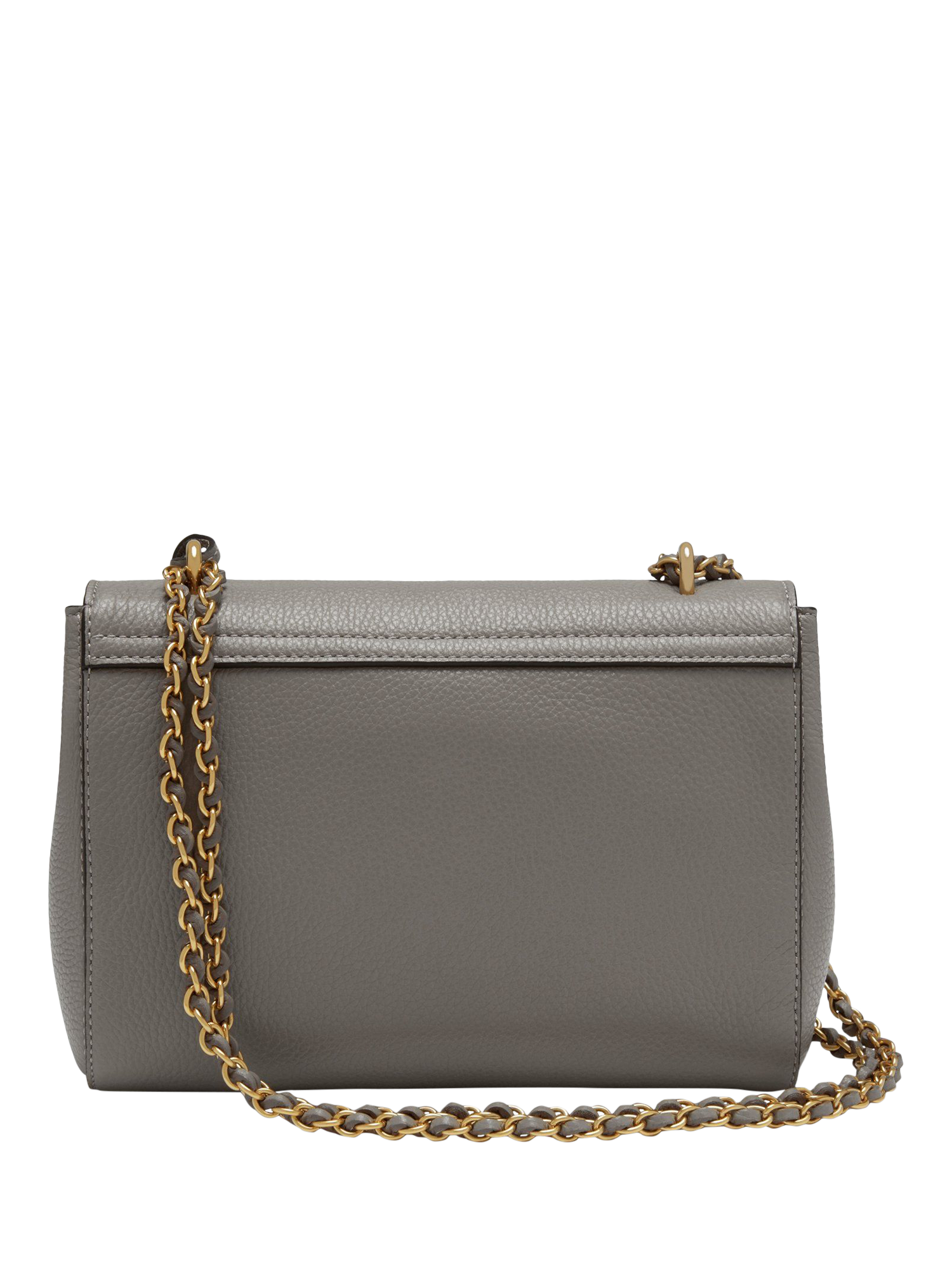 Product image 2 of 5, which shows Mulberry Lily Classic Grain Leather Shoulder Bag, Charcoal