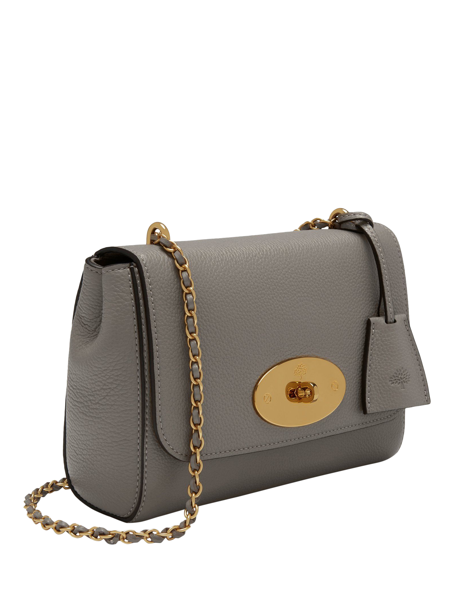 Product image 3 of 5, which shows Mulberry Lily Classic Grain Leather Shoulder Bag, Charcoal