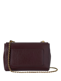 Mulberry Medium Lily Leather Chain Strap Shoulder Bag, Oxblood - view 2, Oxblood