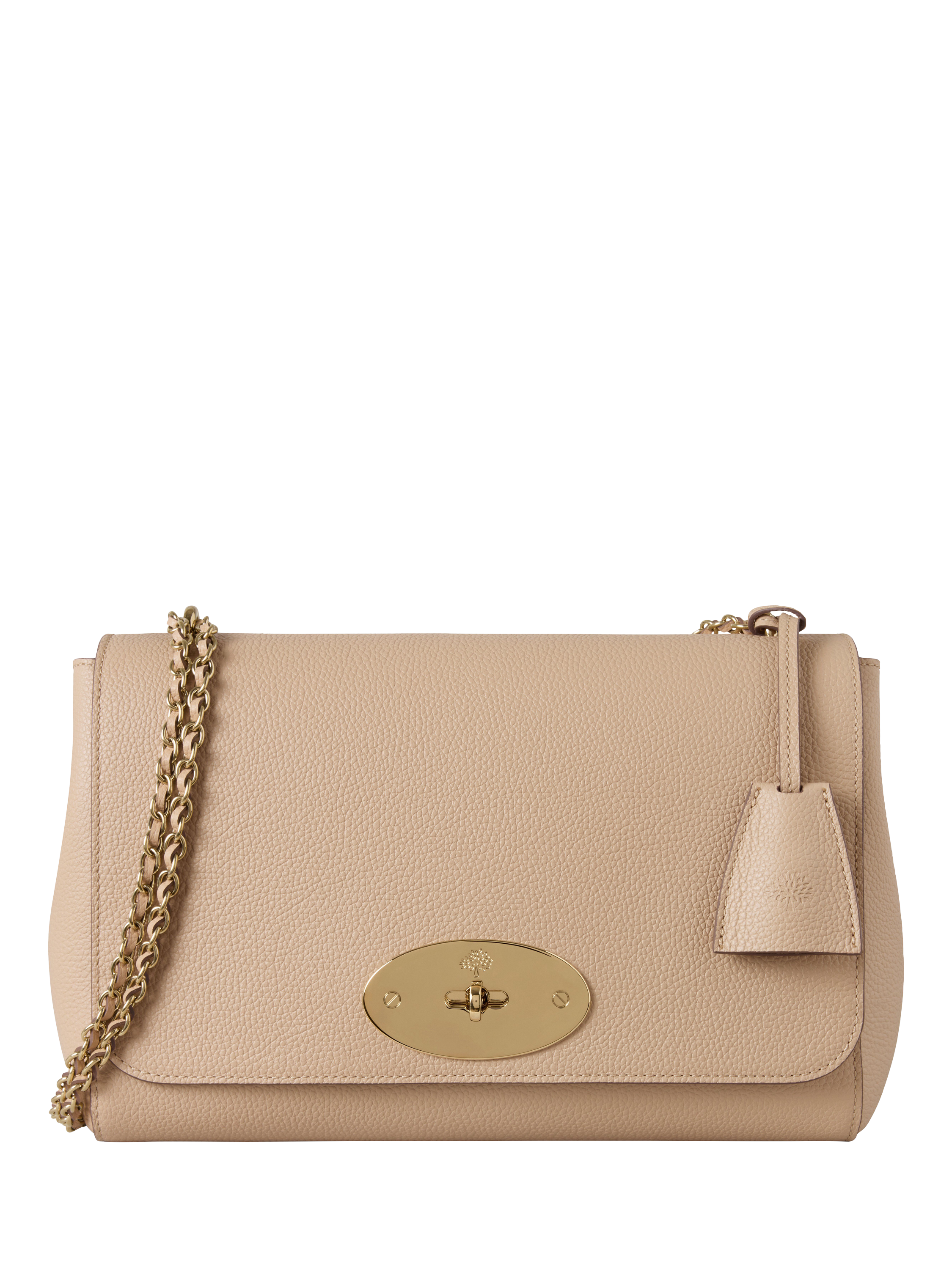 Product image 1 of 6, which shows Mulberry Medium Lily Small Classic Grain Leather Shoulder Bag, Crumpet
