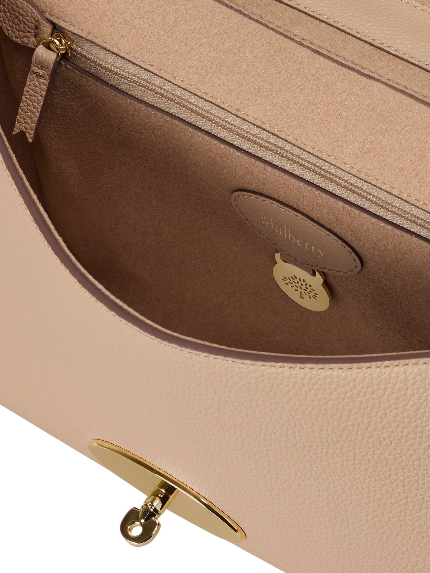 Product image 5 of 6, which shows Mulberry Medium Lily Small Classic Grain Leather Shoulder Bag, Crumpet