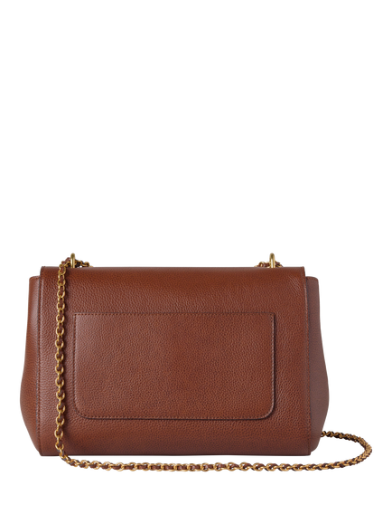 Mulberry Medium Lily Leather Shoulder Bag, Oak - view 2, Oak
