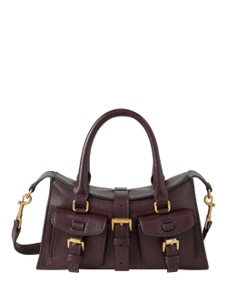 Mulberry Mini Roxanne High Shine Leather Crossbody Bag, Oxblood, Oxblood