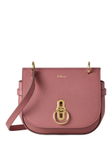 Mulberry Small Amberley Small Classic Grain Leather Satchel Bag, Pink Scrumpy