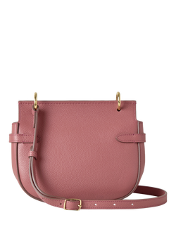 Mulberry Small Amberley Small Classic Grain Leather Satchel Bag, Pink Scrumpy - view 2, Pink Scrumpy