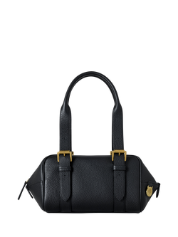 Mulberry Small Boston Heavy Grain Leather Grab Bag, Black