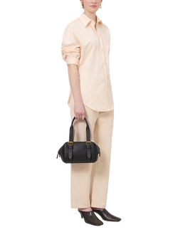 Mulberry Small Boston Heavy Grain Leather Grab Bag - view 2, Black