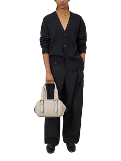 Mulberry Small Boston Heavy Grain Leather Grab Bag - view 2, Chalk