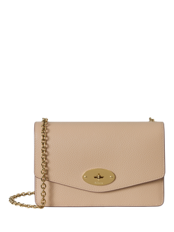 Mulberry Small Darley Small Classic Grain Leather Shoulder Bag, Crumpet