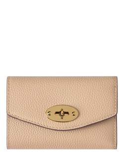 Mulberry Darley Small Classic Grain Leather Folded Multi-Card Wallet, Crumpet, Crumpet