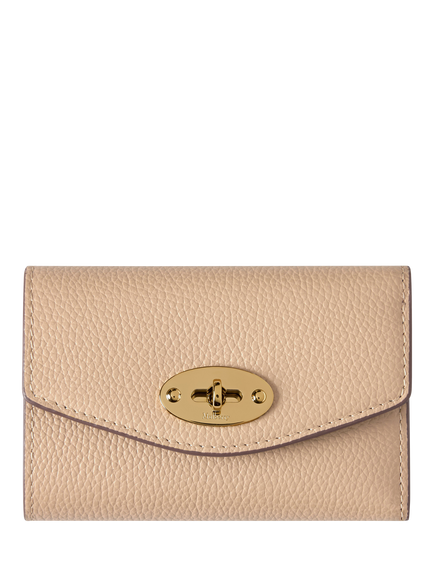 Mulberry Darley Small Classic Grain Leather Folded Multi-Card Wallet, Crumpet