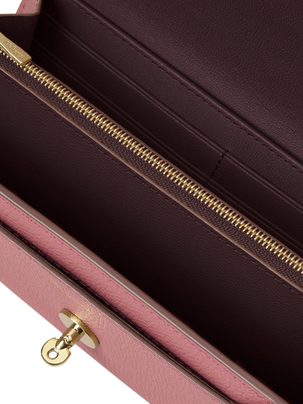 Mulberry Darley Small Classic Grain Leather Wallet, Pink Scrumpy - view 2, Pink Scrumpy