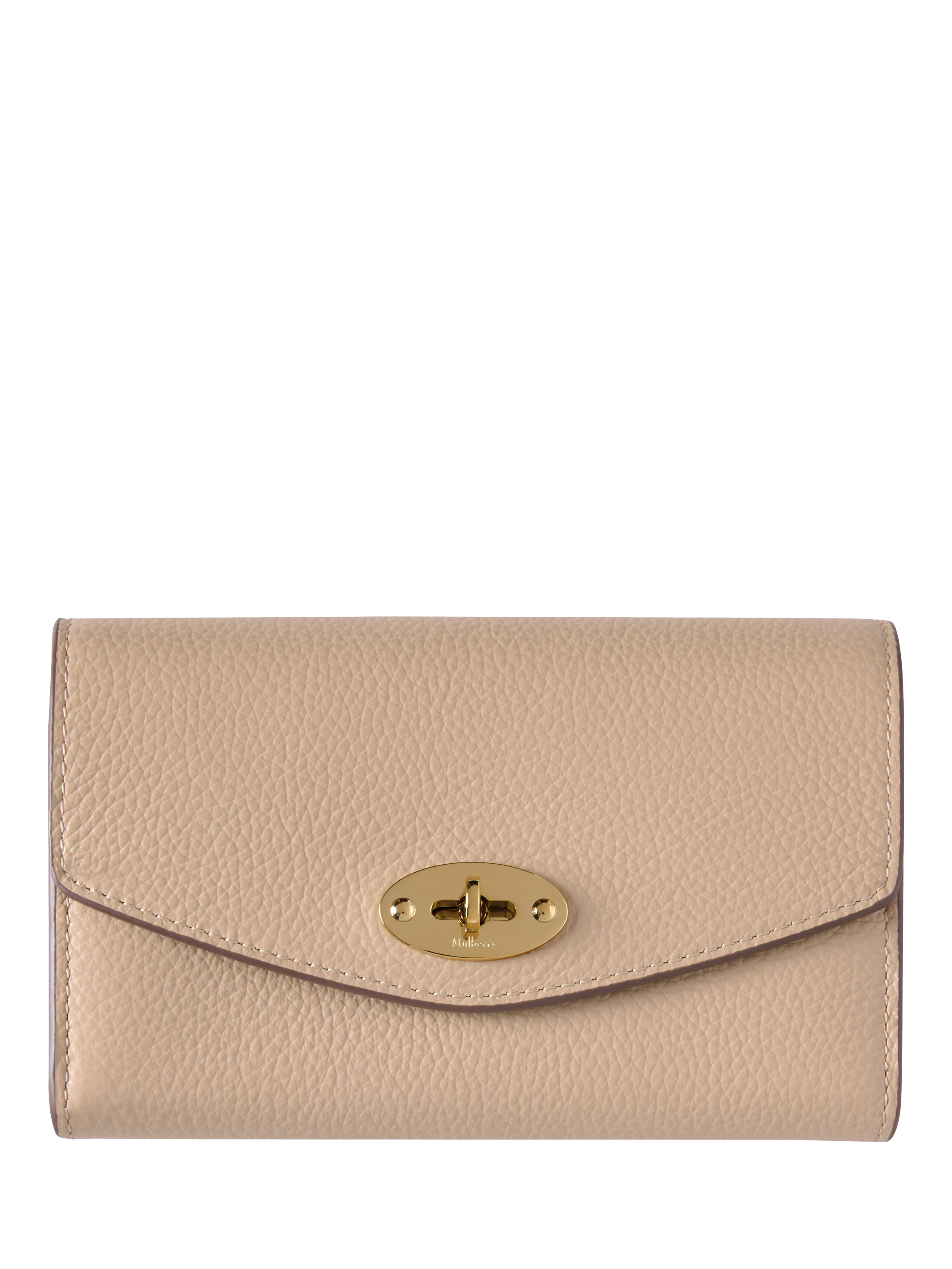 Product image 1 of 3, which shows Mulberry Medium Darley Leather Wallet, Crumpet