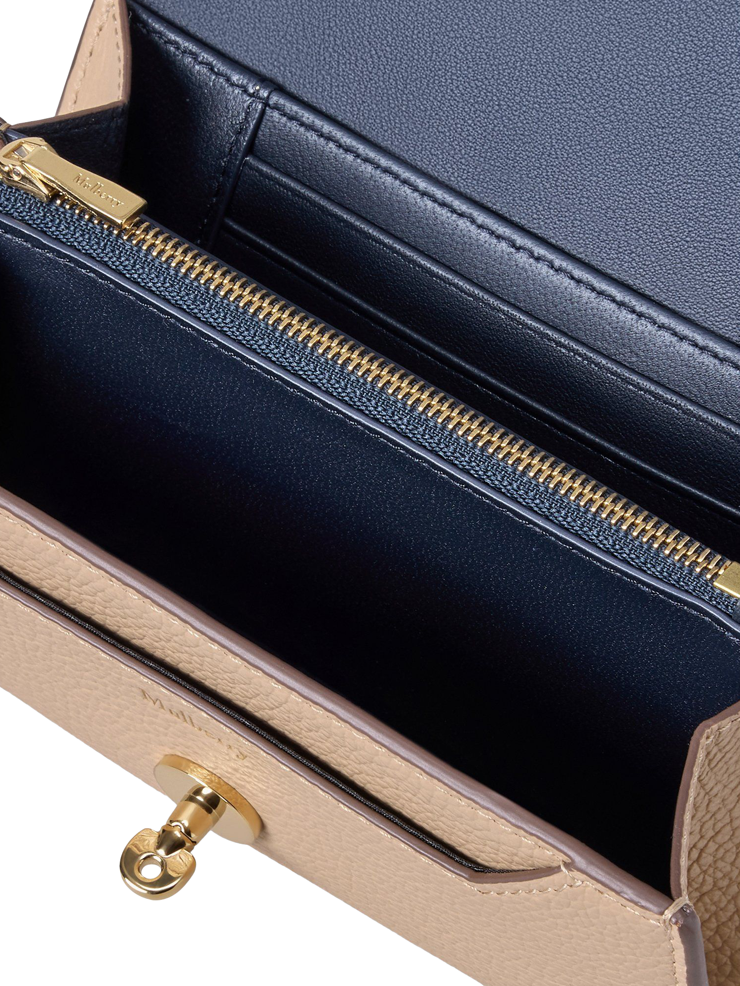 Product image 2 of 3, which shows Mulberry Medium Darley Leather Wallet, Crumpet