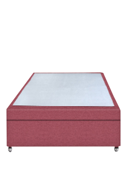 John Lewis Non-Sprung Upholstered Ottoman Storage Divan Base, Single - view 2, Herringbone Rose