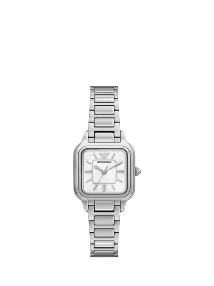 Emporio Armani AR11742 Women's Mother of Pearl Dial Bracelet Strap Watch, Silver, Silver
